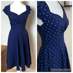 Reposhing This Item I Purchased From @Truesecondlove. Loved It, But It Turns Out Im A Large Not A Small !! The Fabric Has Stretch So This Classic And Super Flattering Cut May Also Work On Those Of You On The Small Side Of Medium Too. Questions? Leave A Comment Below! Blue 60s Dress, Dark Blue Vintage Dress, 60s Dresses Formal, Green Slip Dress, Vintage Dress Blue, Retro Clothes, 1950s Dresses, Long Sleeve Boho Dress, 40s Dress