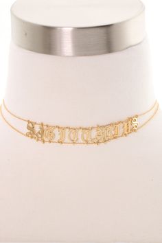 Dainty zodiac choker in old English font for every zodiac sign. *Available in Silver and Gold* The perfect gift + layering necklace! Cali Vibes, English Fonts, English Font, Old English Font, New York Style, Layering Necklace, Old English, Silver And Gold, In The Heart