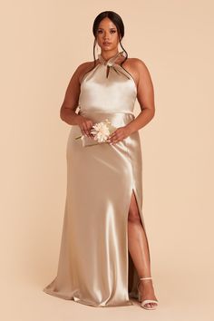 Monica Satin Dress - Neutral Champagne Champagne Bridesmaid Dress, Taupe Bridesmaid, Taupe Bridesmaid Dresses, Monica Dress, Neutral Bridesmaid Dresses, Satin Gowns, Satin Bridesmaid Dress, Champagne Bridesmaid Dresses, Champagne Bridesmaid