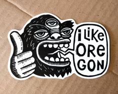 a sticker that says, like one gon