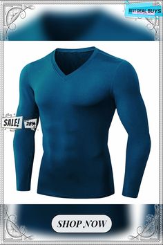 Men's Compression Shirt Running Shirt Long Sleeve Tee Tshirt Athletic Athleisure Winter V Neck Fleece Thermal Warm Breathable Quick Dry Fitness Gym Workout Running Sportswear Activewear Solid Colored High Stretch Long Sleeve Sportswear T-shirt, Winter Sports Long Sleeve T-shirt, Athleisure Long Sleeve T-shirt, Sporty Comfort Fit Winter Tops, Winter Sporty Comfortable Fit Top, Long Sleeve Sportswear T-shirt For Workout, Blue Long Sleeve Moisture-wicking T-shirt, High Stretch Training Tops For Winter, Blue T-shirt For Winter Sports