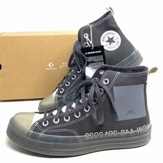 Converse Chuck 70 For Women Shoe High Top Sneakers Skate Gray Canvas A02277c Brand New With Box. 100% Authentic! Converse Collides With The Avant-Garde Label A-Cold-Wall On A Refreshed Take On The Classic Chuck 70 Hi. The Premium Sneaker Takes On A Futuristic Aesthetic With A Minimalist Palette. The Canvas Upper Features A Reflective Film Print At The Lateral. Metallic Alphanumeric A-Cold-Wall Branding Code Is Seen Above The Foxing And Co-Branded Sockliner. A Heel Pull Is Seen At The Backstay An Gray Vulcanized Sole Sneakers For Streetwear, Gray High-top Skate Shoes With Perforated Toe Box, Gray Low-top Skate Shoes With Perforated Toe Box, Urban High-top Custom Sneakers With Translucent Outsole, Gray High-top Custom Sneakers With Perforated Toe Box, Gray High-top Sneakers With Vulcanized Sole For Streetwear, Gray Low-top Vulcanized Sole Skate Shoes, Custom Canvas Sneakers With Boost Midsole For Streetwear, Custom Gray Lace-up Sneakers With Vulcanized Sole