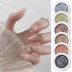 Product Description 无标题 1 UV Nail Polish Starry Glue Line Painting Metal Effect Platinum Nail Gel Manicure 100% Brand New And High Quality Color: 6 Colors Net: 5（g/ml） Effect: Mirror/Ripple/3D Stripe line/Painting/Drawing Feature: 1. 100% brand new and high quality 2. Creative wire line manicure UV gel 3. High-molecular materials 4. Long lasting period ,easy to remove 5. No odor and no toxic 6. Don' t hurt nails 7. Without dull, chip or peel from the color 8. High gloss and lasting over a month Reflective Nails, Uv Nail Polish, Gel Polish Manicure, Polish Manicure, Wire Drawing, Nail Gel Polish, Shiny Nails, Uv Nails, Diamond Glitter