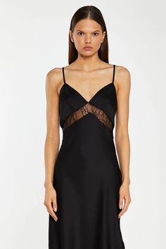 Glamorous Womens Black Lace Trim Cami Midaxi-Dress. Glam up your wardrobe with this elegant cami midaxi-dress. 100% Polyester Imported CK7271 Fitted Spaghetti Strap Midi Dress For Night, Black Lace Trim Slip Dress For Formal Occasions, Elegant Black Slip Dress With Built-in Bra, Black Sheer Dress With Spaghetti Straps, Elegant Black Sheer Slip Dress, Sheer Satin Dress With Spaghetti Straps, Black Dress With Built-in Bra For Formal Occasions, Elegant Black V-neck Camisole, Sheer V-neck Slip Dress For Evening