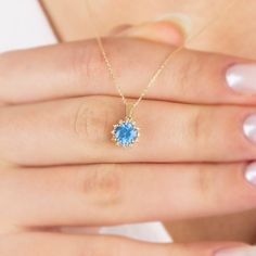 "Our 14k solid gold round aquamarine necklace surrounded by diamonds will make your loved one happy... You can find our matching ring with our necklace here https://queenjewelryturkey.etsy.com/listing/1572276763/real-diamond-14k-solid-gold-round Don't forget to visit our store for all our other jewellery... https://www.etsy.com/shop/QueenjewelryTurkey 🤍🤍 Special gifts for your special moments. We produce our jewelery for you in the most perfect way. 🤍🤍 All of our products are carefully craft Blue Topaz Birthstone Necklace For Anniversary, Topaz Birthstone Jewelry In Round Cut, Fine Jewelry 14k Gold Birthstone Necklace With Round Shape, Fine Jewelry 14k Gold Round Birthstone Necklace, Topaz Birthstone Jewelry With Round Cut, 14k Gold Round Birthstone Necklace Fine Jewelry, Anniversary Blue Topaz Birthstone Necklace, Diamond Birthstone Necklace With Round Gemstone, 14k Gold Sapphire Jewelry With Halo Setting