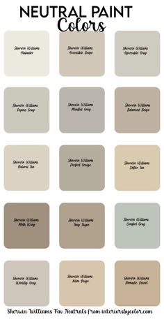 neutral paint colors for the walls and floors