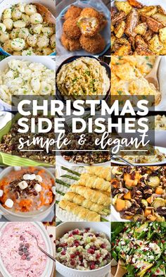 christmas side dishes with text overlay