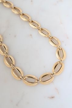 "Vintage Monet Gold Link Necklace. Length: 16 1/2\" Width: 1/2\" Marked: Monet  Vintage condition! discolored.  Back to the shop: https://www.etsy.com/shop/SusVintage?ref=hdr_shop_menu If you have any questions feel free to contact me. Thank you!!" Vintage Necklaces With Adjustable Chain For Everyday, Vintage Necklace With Adjustable Chain For Everyday, Vintage Round Necklace For Everyday, Metal Necklace With Oval Links For Gifts, Vintage Round Everyday Necklaces, Vintage Chain Link Jewelry For Everyday, Vintage Everyday Chain Link Jewelry, Metal Necklaces With Oval Link For Gifts, Oval Link Metal Necklaces For Gift