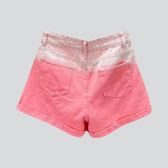 Welcome to the future of modern with our y2k-style pink contrast rhinestone denim shorts from our 2023 Summer Collection! These medium-rise beauties are the perfect expression of bold individuality. with their audacious embellishments. zipper & button closure. and vintage-inspired straight design. Create a show-stopping look and stand out from the crowd in these unforgettable shorts!Distinctive Features: Y2K Style: Step into the future with these retro-meets-trendy shorts. designed to make a sta Cotton Y2k Shorts For Summer, Summer Cotton Y2k Shorts, Y2k Style Cotton Shorts For Summer, Summer Y2k Style Cotton Shorts, Summer Y2k Jean Shorts, Y2k Jean Shorts For Summer, Y2k Style Jean Shorts For Summer, Y2k Style Short Jean Shorts For Summer, Y2k Pink Bottoms For Summer