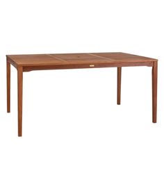 a wooden table on a white background