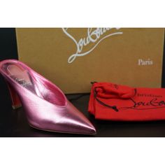 Christian Louboutin Veryvee Metallic Pink Backless Slide Mule Sandal Sz 36.5 Nib New In Box Condition Notes: This Pointy-Toe Mule Celebrates Joy And Playfulness Infused With Summery Elegance With Its Deep-V Vamp, Tapered Heel And Eye-Catching Metallic-Pink Calfskin. The Iconic Red Sole-Born From A Brush With Red Nail Color-Pops With Each Step. 3 1/4" (85mm) Heel Wipe With A Soft, Dry Cloth And Store In A Dust Bag Leather Upper, Lining And Sole Made In Italy Purchased From A Brand Authorized Reta Luxury Pink Open Heel Mules, Luxury Pink Pointed Toe Mules, Luxury Pink Mules For Spring, Designer High Heel Pink Mules, Designer Pink High Heel Mules, Luxury Pink Mules For Evening, Party Mules With Red Sole And Open Heel, Party High Heel Mules With Red Sole, Chic Mules With Red Sole