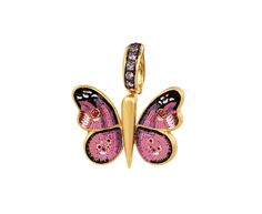 Le Sibille Micromosaic Mariposa Butterfly Charm Pendant ONLY Luxury Butterfly Charm Pendant Jewelry, Luxury Jewelry With Butterfly Charm Pendant, Luxury Jewelry Pendant With Butterfly Charm, Luxury Pendant Jewelry With Butterfly Charm, Pink Butterfly Charm Pendant Jewelry, Mariposa Butterfly, Indie Jewelry, Purple Sapphire, Butterfly Charm