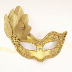 Mardi Gras Costume Accessories In Gold, Gold Mardi Gras Costume Accessories, Gold Venetian Mask For Halloween, Gold Costume Masks For Halloween, Gold Mardi Gras Mask Costume Accessories, Fantasy Gold Masks And Prosthetics For Halloween, Gold Venetian Masquerade Mask For Halloween, Venetian Gold Masquerade Mask For Halloween, Gold Masks For Halloween Costume Party