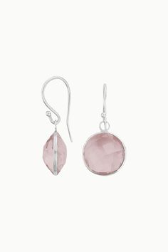 Our Gem Drop earrings feature a petite round Rose Quartz gemstone encased in a polished sterling silver or gold vermeil frame. Petite and lightweight, they carry the life energy of healing crystals within them, while being comfortable for a day-long wear. Authentic Sivalya Rose Quartz Rose Quartz: Love - Friendship - Inner Healing Hallmarked Metal: 925 Sterling Silver Gemstone Size: 8mm x 8mm Cut: Round Checkerboard Cut Stones Rose Gold Sterling Silver Crystal Earrings, Elegant Nickel-free Rose Quartz Earrings, Nickel-free Round Crystal Earrings, Feminine Sterling Silver Earrings For Anniversary, Nickel-free Sterling Silver Crystal Earrings, Sterling Silver Rose Gold Earrings With Birthstone, Faceted Sterling Silver Earrings Fine Jewelry, Rose Gold Sterling Silver Crystal Earrings Gift, Elegant Round Crystal Birthstone Earrings