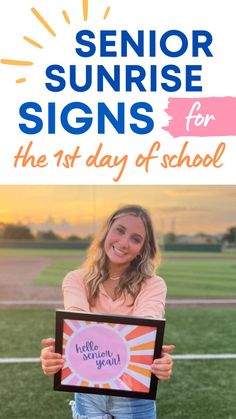 pretty high school senior holding a sign that says hello senior year Senior Back To School Sign, 1st Day Of School Senior Year, My Last First Day Of School Senior, Senior Year Sayings, Last First Day Of School Senior Year Poster Ideas, First Day Of High School Picture Ideas, Senior 1st Day Of School Ideas, Senior First Day Of School Picture Ideas, First Day Of Senior Year Gift