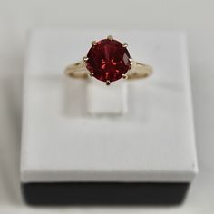 New! 14K Simulant Ruby Solitaire Ring, 1.9 Carat, Vintage, Estate Yellow Gold was just added to eBay. Check it out! #eBay #eBaySeller Heirloom Solitaire Topaz Ring For Formal Occasions, Luxury Ruby Rings With Prong Setting, Luxury Ruby Ring With Prong Setting For Promise, Luxury Ruby Promise Ring With Prong Setting, Luxury Solitaire Ruby Ring For Formal Occasions, Luxury Solitaire Ruby Ring For Formal Events, Timeless Round Ruby Ring, Elegant Round Ruby Promise Ring, Elegant Formal Ruby Ring With Round Stone