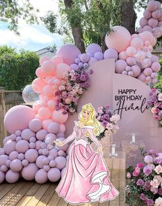 Princess Background For Birthday, Princess Theme Balloon Decoration, Disney Princess Balloon Garland, Princess Balloon Decorations, Prince Birthday Decorations, Princess Theme Party Decorations, Disney Princess Decorations, Princess Party Theme, Ballon Column