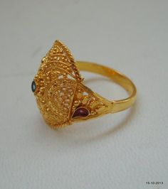 TRADITIONAL DESIGN 20k GOLD RING FROM RAJASTHAN INDIA, GREAT HANDMADE DESIGN, MADE OF SOLID 20 CARAT YELLOW GOLD, GOOD FOR JEWELLERY COLLECTION. Usa ring size - 7 (we can adjust the size)Width of top - 1.7 cm(0.67")weight - 4 gramsMaterial - 20k solid yellow gold. Gold Temple Jewelry Rings For Festive Season, Festive Gold Temple Jewelry Rings, Festive 22k Gold Rings With Intricate Design, Traditional 22k Gold Filigree Ring With Intricate Design, Festive Yellow Gold Rings, Traditional Gold Filigree Ring With Intricate Design, 22k Gold Temple Jewelry Wedding Ring, 22k Gold Temple Jewelry Rings For Anniversary, Traditional 22k Gold Rings For Festive Occasions