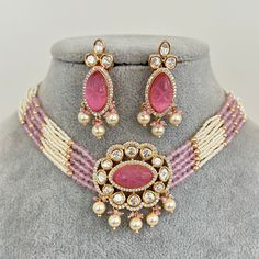 Pink Premium quality gold plated silver foiled Kundan necklace/Traditional/Ethnic/Kundan Jewelry/ Kundan Choker/Indian Bridal/wedding Kundan Bandhai Necklace With Gold Plating Regular Size And Adjustable Choker Necklace Kundan Necklace Set Color, shades, texture displayed may slightly vary from the actual product due to digital image limitations. We request you to consider these minor variations. Please expect the possibility of some slight imperfections when buying handmade jewelry.  Please let me know if you have any questions. Arrives in a gift box. Thank you so much for visiting my shop. Eid Round Kundan Temple Necklace, Bollywood Style Necklaces For Puja And Eid, Temple Jewelry Necklaces For Eid Puja, Temple Jewelry Necklaces For Puja And Eid, Bollywood Style Necklace For Eid Puja, Intricate Design Jewelry For Eid And Puja, Intricate Design Jewelry For Puja And Eid, Intricate Jewelry For Puja And Eid, Pink Meenakari Temple Necklace Gift