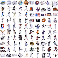 a collage of baseball players and numbers