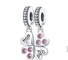 Mom and Dad Sterling Silver 925  for Pandora Bracelet Pandora Mom, Pandora Bracelet Charms, Bracelet Sterling Silver, Pandora Bracelet, Charm Bracelets, Pandora Charms, Sterling Silver Bracelets, Mom And Dad, Silver 925