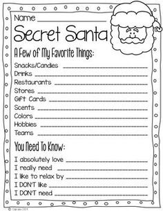 a printable santa's list for kids to use in their own christmas activities