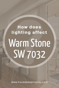 How Does Lighting Affect Warm Stone SW 7032 by Sherwin Williams? Sherwin Williams Colors, Beige Tones, Warm Beige, Incandescent Bulbs, Sherwin Williams