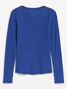 Plush-Knit Long-Sleeve T-Shirt | Old Navy Blue Long Sleeve Top, Blue Long Sleeve Tops, Bright Spring, Sleeve Top, Old Navy, Long Sleeve Tshirt, Long Sleeve Tops, Crew Neck, Navy