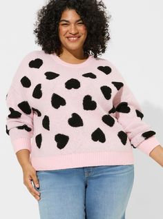 Vegan Cashmere Pullover SweaterVegan Cashmere Pullover Sweater, HEARTY ALMOND BLOSSOM Plus Size Pull Over, Plus Size Over Sized Sweater, Plus Size Hearts, Plus Size Pink Sweater, Floral Lace Shorts, Oversized Sweater Cardigan, Cashmere Fabric, Almond Blossom, Heart Sweater