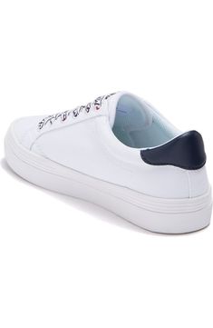 Tommy Hilfiger Fanti Sneaker | Nordstromrack White Low-top Platform Sneakers With Elastic Laces, White Platform Sneakers With Elastic Laces And Round Toe, White Lace-up Platform Sneakers With Elastic Laces, White Low-top Slip-on Sneakers With Elastic Laces, White Platform Sneakers With Elastic Laces For Sports, Trendy Textile Sneakers With Laces, Textile Platform Sneakers With Lace-up Laces, Textile Platform Lace-up Sneakers With Laces, Low-top Platform Sneakers With Elastic Laces