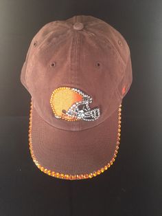 A personal favorite from my Etsy shop https://www.etsy.com/listing/222840288/cleveland-browns-blinged-hat Custom Rhinestone, Brown Hats, College Team, Sport Hat, Cleveland Browns, Cleveland, Caps Hats, Accessories Hats, Baseball Hats