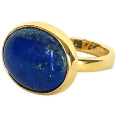 Marina J. Lapis Lazuli Ring with 14 Karat Yellow Gold Band | From a unique collection of vintage Band Rings at https://www.1stdibs.com/jewelry/rings/band-rings/. Modern Rings, Lapis Lazuli Jewelry, Gold Diamond Band, Lapis Ring, Turquoise Drop Earrings, Turquoise Earrings Dangle, Lapis Lazuli Ring, Lapis Lazuli Stone, Gold Band Ring