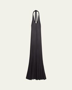 Helmut Lang stretchjersey maxi dress featuring a selftie halter neckline     Plunging scoopneck    Sleeveless    Fitandflare silhouette    Full length    Slipover style     Viscose/elastane    Lining: Cotton    Dry clean    Imported Black Sand, Halter Neckline, Helmut Lang, Bergdorf Goodman, Dancer, Full Length, Tops Designs, Dress Outfits, Maxi Dress