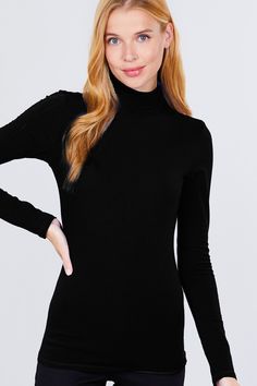 This cotton spandex turtleneck is perfect for layering during the cold season. Black Turtleneck 95% Cotton 5% Spandex Fitted Black Long Sleeve Turtleneck, Black Fitted Long Sleeve Turtleneck, Winter Mock Neck Top With Thumbholes For Layering, Solid Turtleneck With Thumbholes For Layering, Solid Fitted High Neck Turtleneck, Casual Turtleneck With Thumbholes, Casual Solid Turtleneck With Thumbholes, Turtleneck With Thumbholes For Layering, High Neck Turtleneck With Thumbholes For Layering