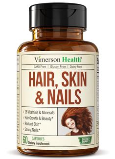 PRICES MAY VARY. HEALTHY HAIR, SKIN, AND NAILS VITAMINS: Ultimate Beauty Formula packed with 16 Vitamins & Minerals. Supports your Overall Health and Wellbeing while giving you a Beauty Boost. Get the Support you need with one comprehensive Hair Supplement.* HAIR VITAMINS FOR FASTER HAIR GROWTH: Nutrients to promote better Hair Shine & Texture, Skin Elasticity, Hair & Nail Growth. With Biotin for Keratin Production. Vitamin C Supports Collagen for Skin Health. Vitamin E & Zinc for Healthy Hair G Best Vitamins For Women Over 40, Vitamin Supplements For Women, Best Hair Growth Supplements, Hair Skin Nails Vitamins, Hair And Nails Vitamins, Hair And Skin Vitamins, Hair Tomboy, Hair Growth Pills, Vitamins For Healthy Hair