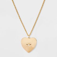 Heart locket pendant necklace from Wild Fable™ for romantic dates, Valentine's day and other occasions. Pendant comes adorned with a stone. Lobster claw clasp closure and an extender chain offer a secure fit around the neck. If you're not satisfied with any Target Owned Brand item, return it within one year with a receipt for an exchange or a refund. Wild Fable™: A look for every story. Adjustable Heart Pendant Locket Necklace, Valentine's Day Pendant Locket Necklace With Adjustable Chain, Mother's Day Pendant Locket Necklace With Adjustable Chain, Locket Pendant Necklace, Rose Quartz Heart, Initial Pendant Necklace, Stone Pendant Necklace, Beaded Choker Necklace, Accessories Jewelry Necklace