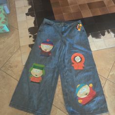 Her Universe South Park Collection Cotton Denim Wide Leg Jeans Sold Out Size 18 Brand New Waist Apprx 42 Fits True Cool Pants, Patchwork Pants, Denim Wide Leg, Her Universe, Wide Leg Denim, Fit Inspo, South Park, Dream Wardrobe, Fitness Inspo