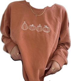 Embroidered Sweatshirt, Embroidered Sweatshirts, Embroidered Design, Comfort Colors, Pumpkins, Crew Neck, Collage, Sweatshirts, How To Wear