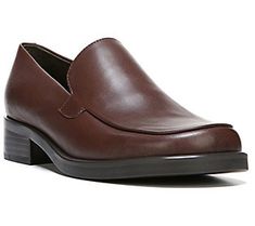 Strike a confident pose in these loafers, which show off a cool and collected minimalist design. From Franco Sarto. Modern Brown Slip-ons For Fall, Business Casual Plain Toe Slip-ons For Spring, Spring Business Casual Plain Toe Slip-ons, Business Casual Flat Slip-ons For Fall, Spring Workwear Slip-on Moccasins, Formal Leather Slip-ons For Fall, Plain Toe Slip-on Moccasins For Work, Modern Slip-on Loafers For Office, Business Slip-ons With Rubber Sole For Fall