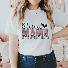 Relaxed Fit White Shirt For Mother's Day, White Relaxed Fit Shirt For Mother's Day, Blessed Mama Shirt, Minimalist Shirt, Minimalist Shirts, Blessed Mama, Leopard Shirt, Slouchy Tee, Mama Shirts