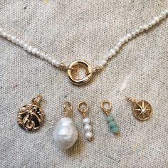 The Stone Charm - Amazonite – Mementomoridesignsnyc Trending Necklaces 2024, Pearl Beaded Jewelry, 2024 Jewelry Trends Women, Trending Jewelry 2024, Beaded Charm Necklace, Moodboard Jewelry, Charm Necklace Ideas, Diy Necklace Charms, Charm Necklace Diy