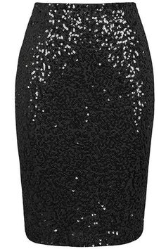 Black Sequin Pencil Skirt Black Sequin Skirt Outfit, Sequin Skirt Outfit, Cocktail Skirts, Black Sequin Skirt, Sequin Pencil Skirt, Sequin Midi Skirt, Bodycon Pencil Skirt, Full Maxi Skirt, Sparkle Skirt