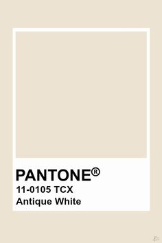 pantone's antique white paint is shown