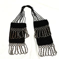 Purse Crochet, Antique Finds, Silver Glass, Antique Victorian, Black Silver, Ebay Store, Glass Beads, Purse, Collectibles