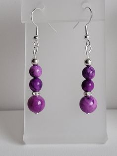 This Dangle & Drop Earrings item is sold by PoeticAccents. Ships from Providence, RI. Listed on May 22, 2024 Hypoallergenic Purple Round Bead Earrings, Hypoallergenic Purple Beaded Earrings, Purple Gemstone Bead Dangle Earrings, Purple Gemstone Beads Dangle Earrings, Purple Dangle Earrings With Gemstone Beads, Beaded Earrings Diy, Diy Jewelry Unique, Earrings Diy, Providence Ri