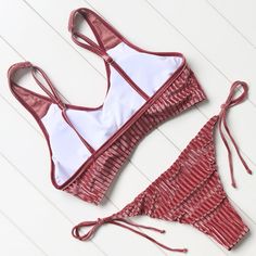 Material: Polyester • Style: Women Adjustable Bikini Set, Brazilian Bikinis W • Item Type: Bikinis Set • Pattern Type: Solid • Support Type: Wire Free • With Pad: Yes • Fit: Fits Smaller Than Usual. Please Check This Store's Sizing Info • Waist: Low Waist T-back Swimwear With Lined Body For Sunbathing, Beachy Nylon Swimwear For Beach Party, Beachy T-back Swimwear For Beach, Nylon Beachwear Swimwear For Vacation, Beachy Nylon Swimwear For Sunbathing, Nylon Beachwear For Vacation, Nylon Tie-side Bottom Swimwear For Beachwear, Beach Swimwear With Lined Body, Nylon Beach Swimwear