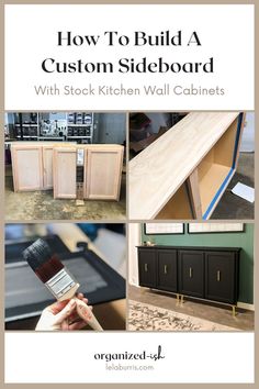 how to build a custom sideboard with stock kitchen wall cabinets