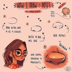 how to draw nose shapes for beginners with step by step drawing instructions and tips