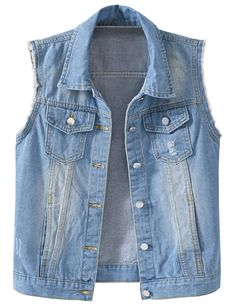 PRICES MAY VARY. Cotton&Polyester/Machine wash. Casual fit denim vest jacket, multi-color options. Lapel collar, single-breasted, solid color, sleeveless, armholes with pleats. 2 front buttoned flap chest pockets, 2 side pockets, 2 inner pockets. Perfect for daily casual, travel, outdoor, school, weekend, party, date and other casual occasions in all seasons. The brand "Locachy" is designed with simplicity, relaxing and comfortable, focus on providing more quality apparel.

Size Chart for Women' Jean Vest, Cropped Vest, Casual Vest, Outerwear Vest, Pocket Jacket, Sleeveless Jacket, Casual Denim, Light Denim, Lapel Collar