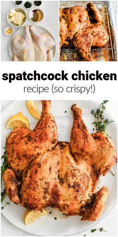 This Spatchcock Chicken Recipe is my go-to method for roasting a whole chicken quickly and easily. Seasoned with garlic herb butter and simple seasonings, the result is juicy, delicious herbed chicken meat and ultra-crispy skin.